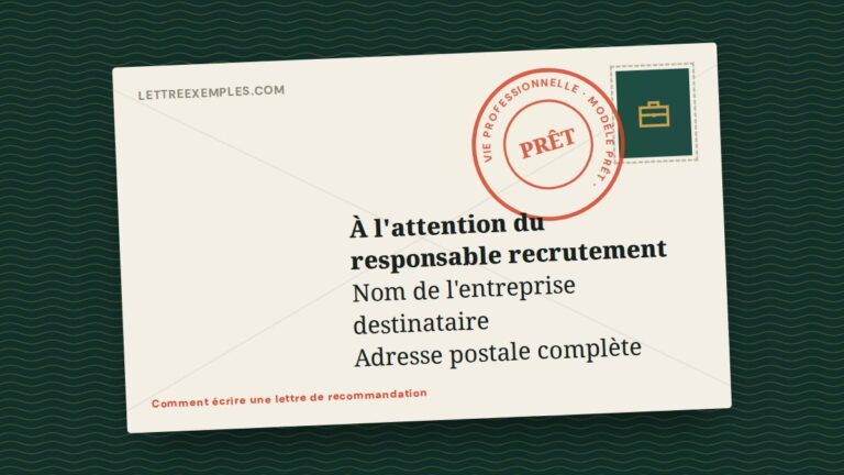Comment écrire une lettre de recommandation