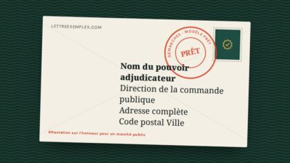 Attestation sur l'honneur pour un marché public