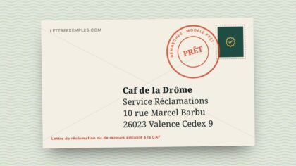 Lettre de réclamation ou de recours amiable à la CAF