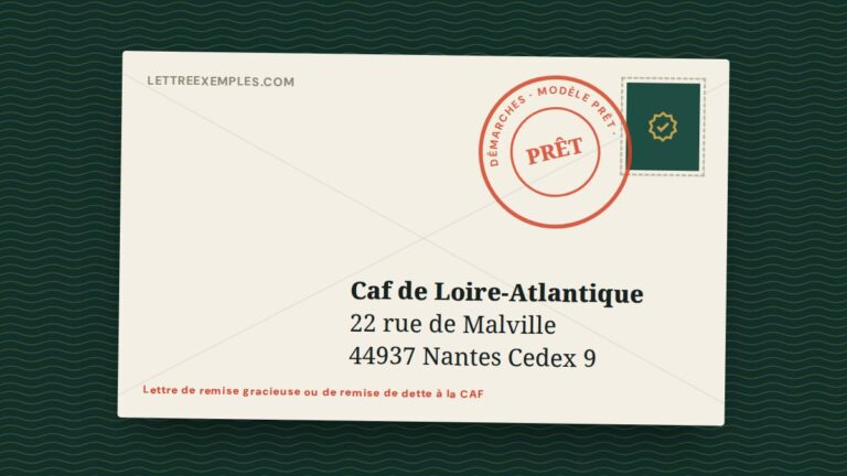 Lettre de remise gracieuse ou de remise de dette à la CAF