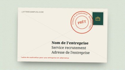 Lettre de motivation pour une entreprise en alternance