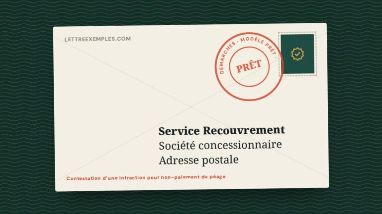 Contestation d’une infraction pour non-paiement du péage