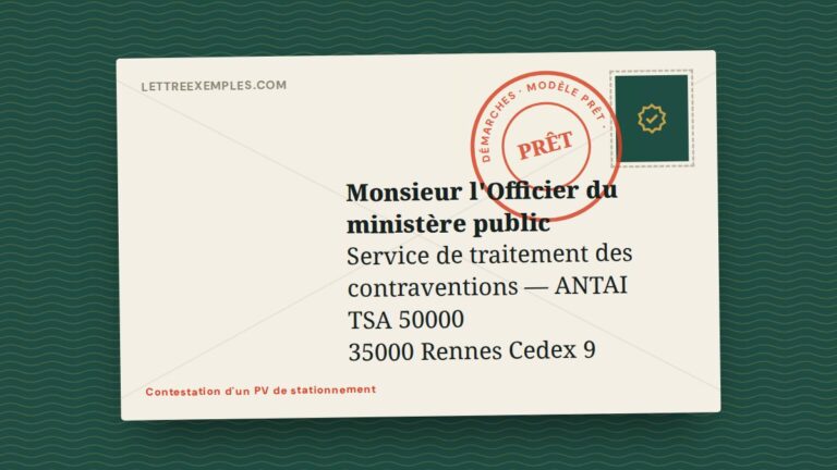 Contestation d'un PV de stationnement