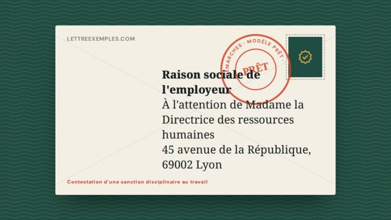 Contestation d'une sanction disciplinaire au travail