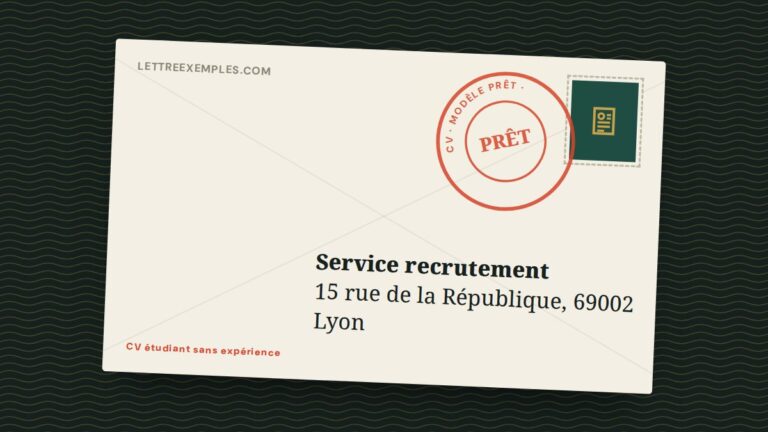 CV étudiant sans expérience