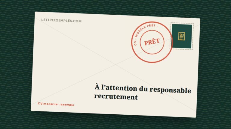 CV moderne : exemple