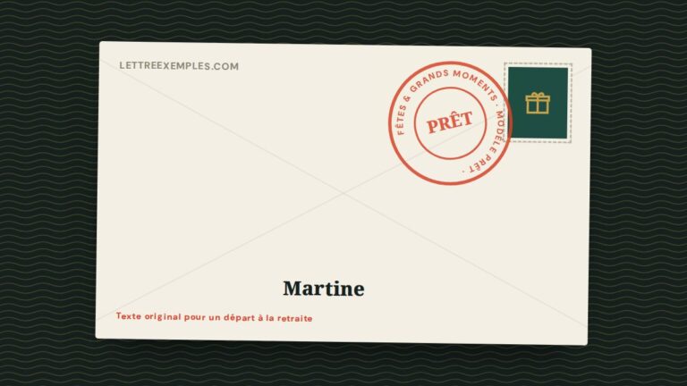 Texte original pour un départ à la retraite