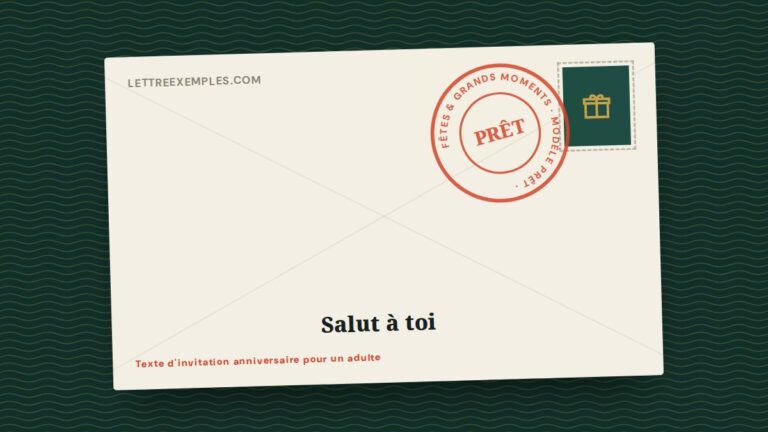 Texte d'invitation anniversaire pour un adulte