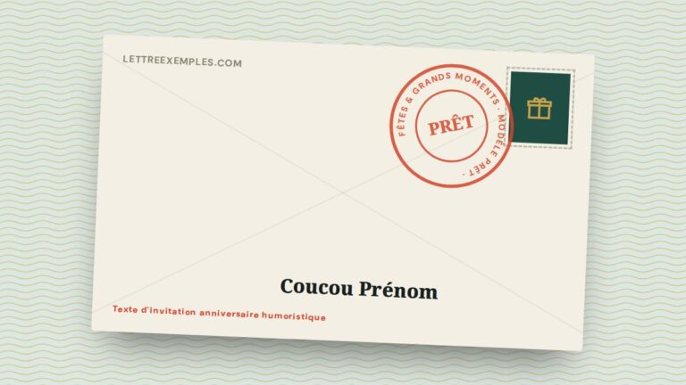 Texte d'invitation anniversaire humoristique