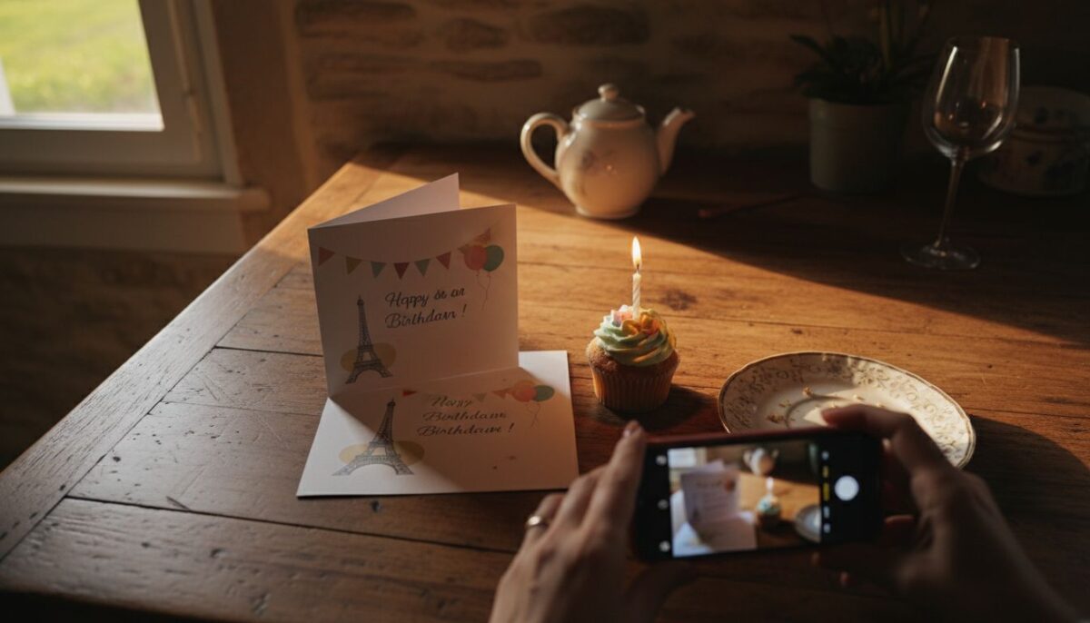 Carte d'anniversaire écrite à la main
