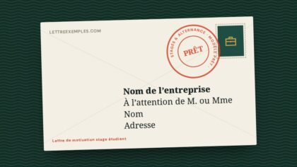 Lettre de motivation stage étudiant