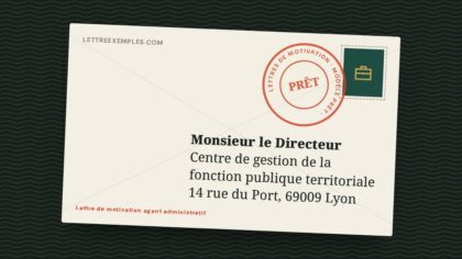 Lettre de motivation agent administratif