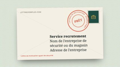Lettre de motivation agent de sécurité