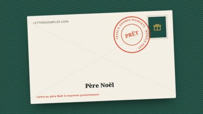 Lettre au père Noël à imprimer gratuitement