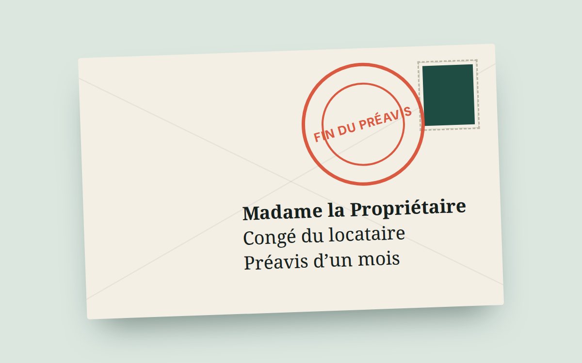 Préavis de bail, de démission ou d’assurance : l’enveloppe tamponnée à la date de fin