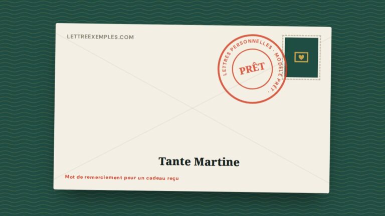 Mot de remerciement pour un cadeau reçu