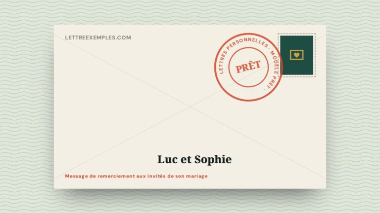 Message de remerciement aux invités de son mariage