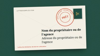 Lettre de résiliation de bail en colocation