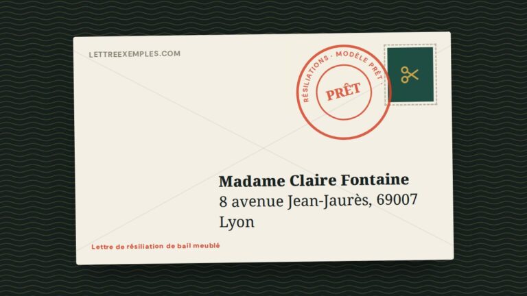 Lettre de résiliation de bail meublé