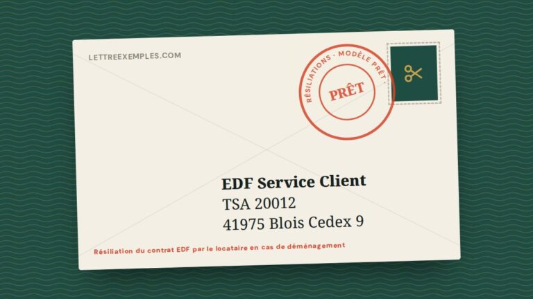 Résiliation du contrat EDF par le locataire en cas de déménagement