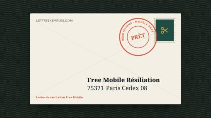 Lettre de résiliation Free Mobile