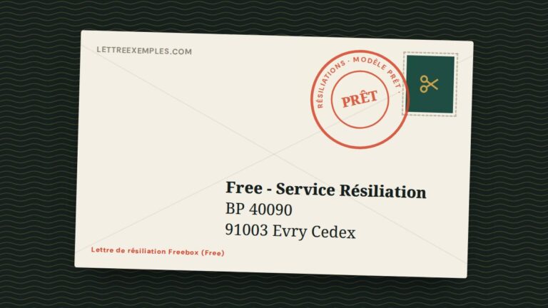 Lettre de résiliation Freebox (Free)
