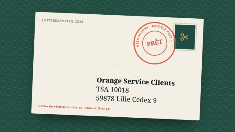 Lettre de résiliation box ou internet Orange