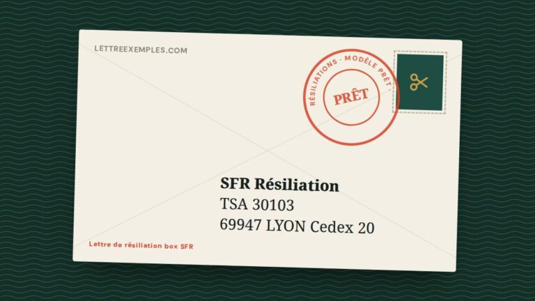 Lettre de résiliation box SFR