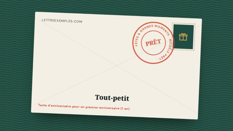 Texte d'anniversaire pour un premier anniversaire (1 an)