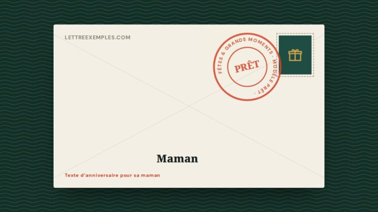 Texte d’anniversaire pour sa maman