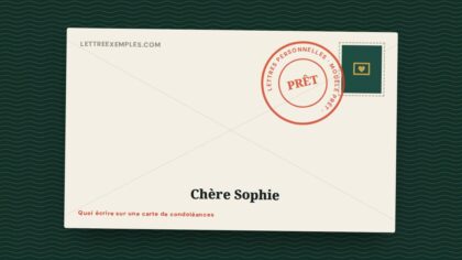 Quoi écrire sur une carte de condoléances