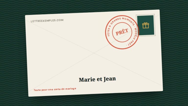 Texte pour une carte de mariage