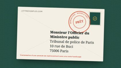 Contestation d’une amende de stationnement avec une carte handicapé