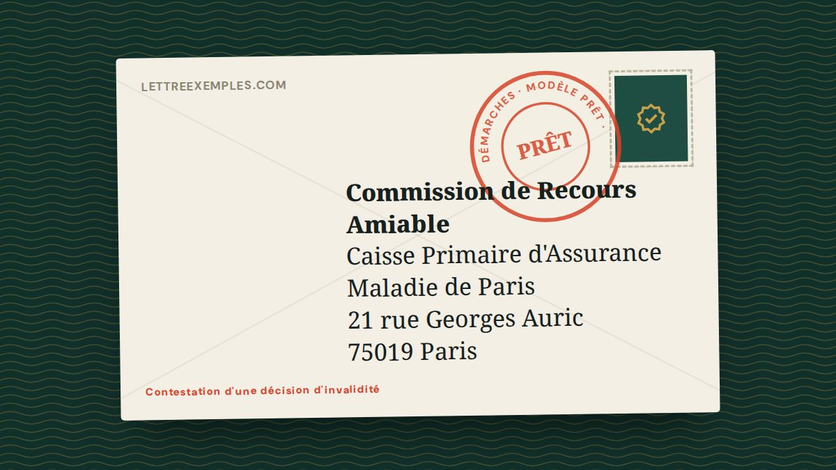 Contestation d'une décision d'invalidité