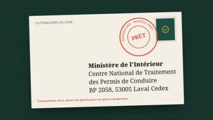 Contestation d'un retrait de points pour un autre conducteur