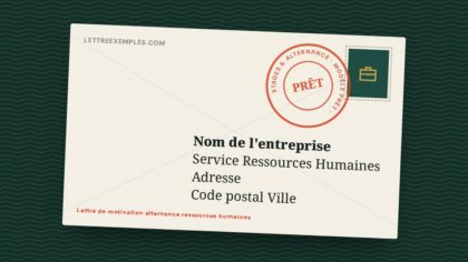 Lettre de motivation alternance ressources humaines