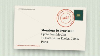 Lettre de motivation BTS Notariat
