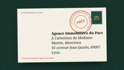 Lettre de motivation agent immobilier
