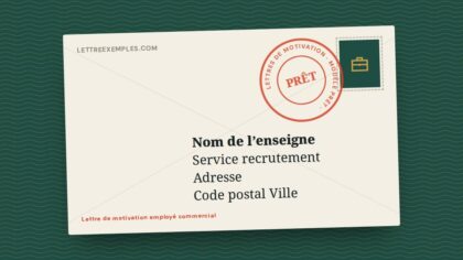 Lettre de motivation employé commercial